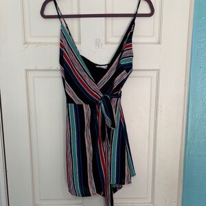 Multicolor Striped Romper